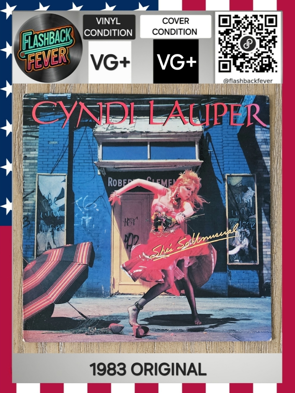 CYNDI LAUPER•She's So Unusual•1983 US (#FR 38930) Pitman Pressing